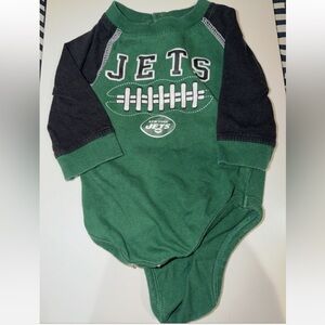 New York Jets Infant Baby One-Piece 0-3 Months Bodysuit Green NYJ Button Snap